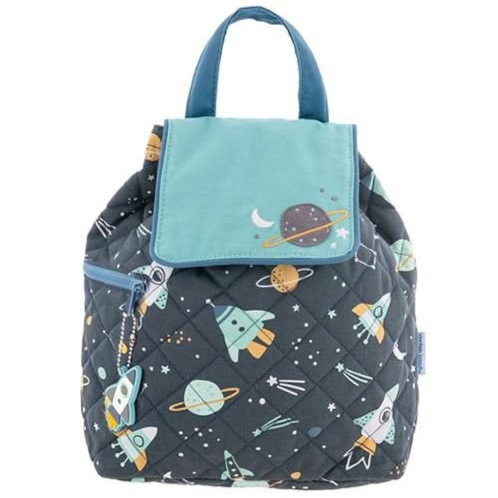 Brand New (with Tags) Stephen Johnson Quilted Backpack with Rockets/Space Print